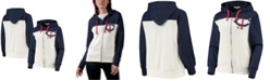 Touch Women's Oatmeal-Navy Minnesota Twins Conference Full-Zip Hoodie